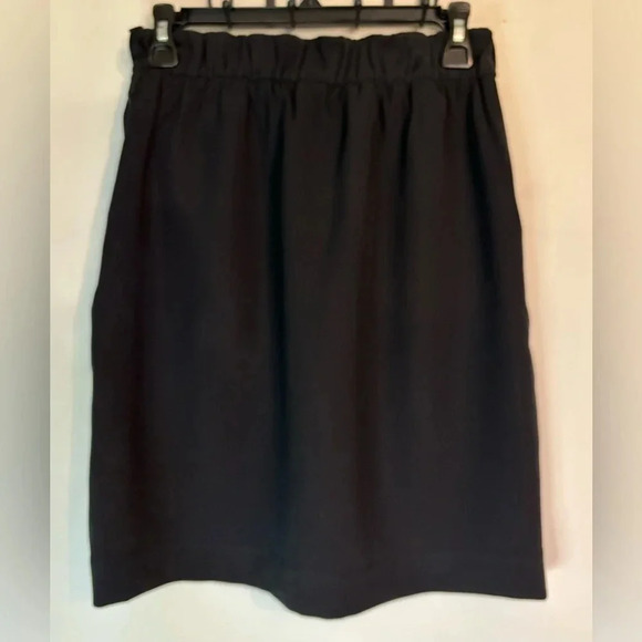 Lululemon Womens Black Self Tie High Waisted Skirt‎ Elastic Waist Pockets size 6 - Picture 2 of 7